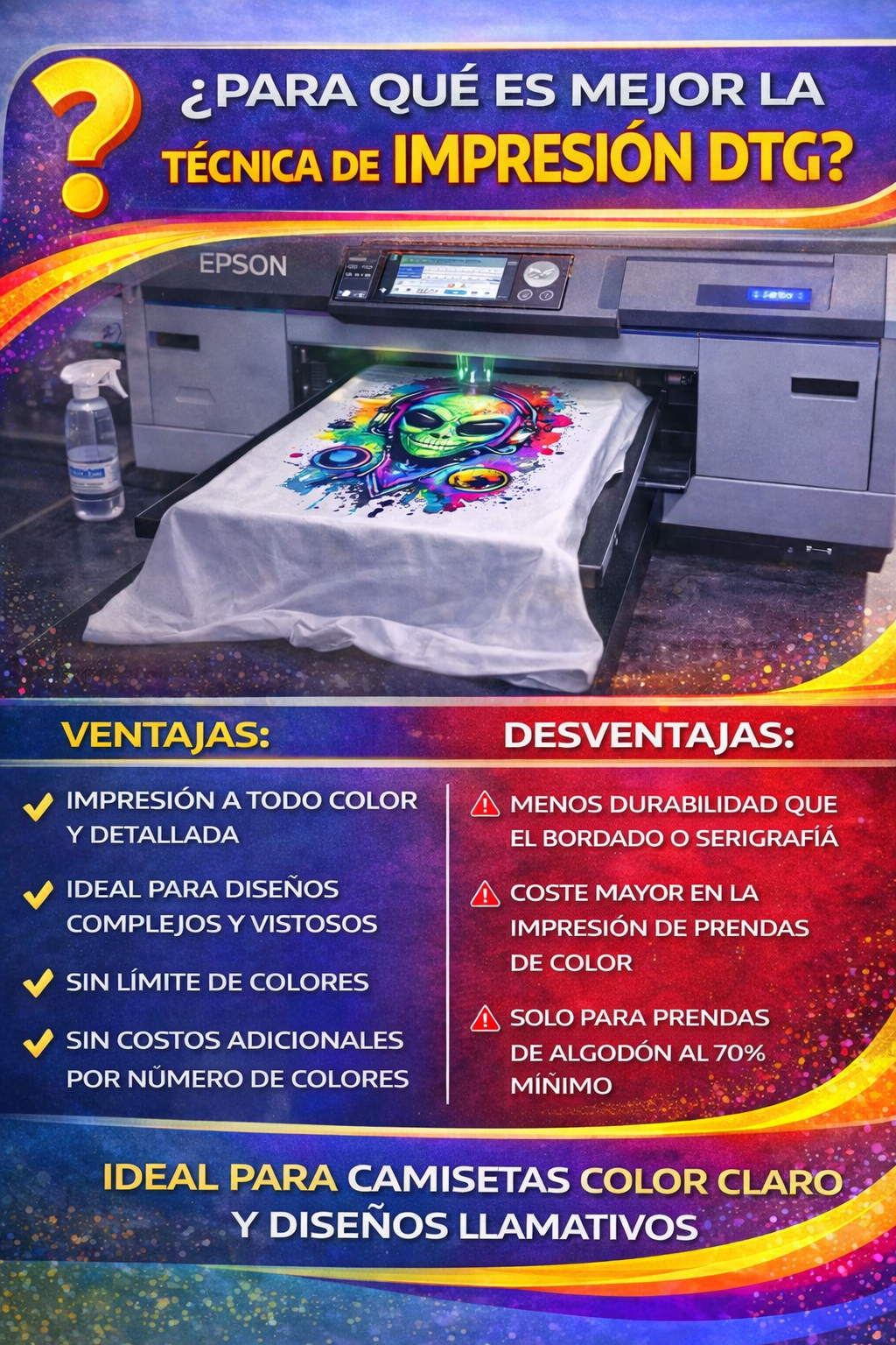 Cuándo es mejor aplicar impresión DTG